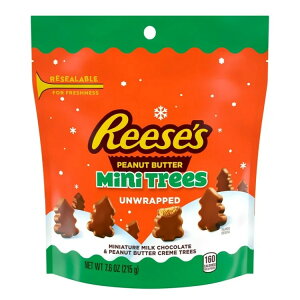 [ZX ~N`R[g s[ibco^[N[ ~jc[ NX}XLfB 215g Reese's Milk Chocolate Peanut Butter Creme Mini Trees Christmas Candy, Bag 7.6 oz y񂹏iz