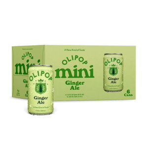 �I���|�b�v �~�j �v���o�C�I�e�B�b�N �\�[�_ �W���W���[�G�[�� ���H���@�� 222mL 6�{�p�b�N Olipop Minis Prebiotic Soda Pop, Ginger Ale, High Fiber, 7.5 fl oz 6 Pack �y�����񂹏��i�z