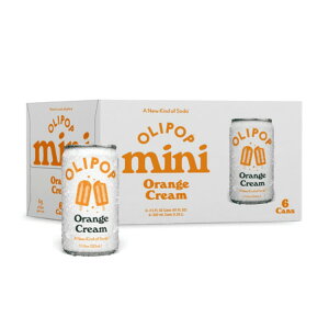 �I���|�b�v �~�j �v���o�C�I�e�B�b�N �\�[�_ �I�����W�N���[�� ���H���@�� 222mL 6�{�p�b�N Olipop Minis Prebiotic Soda Pop, Orange Cream, High Fiber, 7.5 fl oz 6 Pack �y�����񂹏��i�z