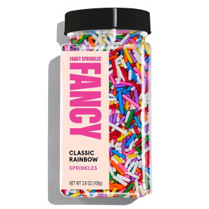 yő500~OFFN[|Lzt@V[XvNY NVbNC{[N`[W~[Y fU[gXvN 108g Fancy Sprinkles Classic Rainbow Crunchy Jimmies, Dessert Sprinkles, 3.8 oz y