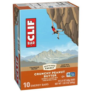 �N���t�o�[ �G�i�W�[�v���e�C���o�[ �N�����`�[�s�[�i�b�c�o�^�[ 10�{�� CLIF BAR Energy Protein Bars, Crunchy Peanut Butter, 10ct �y�����񂹏��i�z