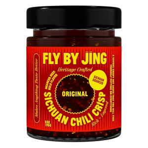�t���C�o�C�W�� �I���W�i�� �l��`���N���X�v �z�b�g�\�[�X 170g �r���� Fly By Jing Original Sichuan Chili Crisp All Natural Non- GMO Vegan Hot Sauce, 6 oz jar �y�����񂹏��i�z