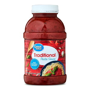 �O���[�g�o�����[ �g���f�B�V���i�� �p�X�^�\�[�X ��1.27kg Great Value Traditional Pasta Sauce, 45 oz Jar �y�����񂹏��i�z
