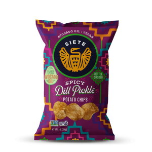 �V�G�e �X�p�C�V�[�f�B���s�N���X �P�g���N�b�N�h�|�e�g�`�b�v�X 156g Siete Spicy Dill Pickle Kettle Cooked Potato Chips 5.5 oz �y�����񂹏��i�z