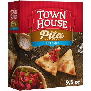 yő500~OFFN[|Lz^EnEX s^ V[\g NbJ[ 269g Town House Pita Sea Salt Oven Baked Crackers, Lunch Snacks, 9.5 oz y񂹏iz