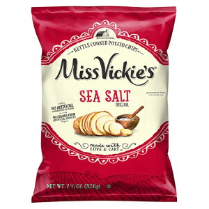 �~�X���B�b�L�[�Y �V�[�\���g �P�g���N�b�N�h�|�e�g�`�b�v�X 212.6g Miss Vickies Sea Salt Kettle Cooked Potato Chips Bag, 7.5 oz �y�����񂹏��i�z