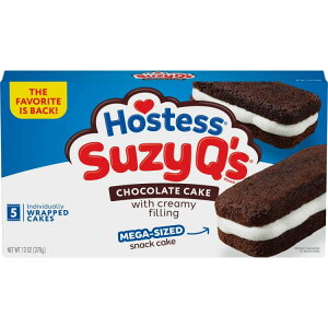 �z�X�e�X �X�[�W�[Q �`���R���[�g�X�i�b�N�P�[�L �N���[�~�[�t�B�����O���� 5���� Hostess Suzy Q�fs Chocolate Snack Cakes with Creamy Filling, 13 oz Box (5 Count) �y�����񂹏��i�z