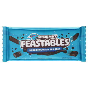 yő500~OFFN[|LztB[X^uY ~X^[r[Xg _[N`R[g V[\g o[ 60g Feastables MrBeast Dark Chocolate Sea Salt Bar, 2.1 oz (60g), 1 Bar y񂹏iz