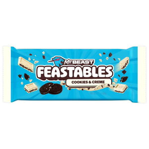 yő500~OFFN[|LztB[X^uY ~X^[r[Xg NbL[N[ zCg`R[go[ 60g Feastables Mr Beast Cookies and Creme White Chocolate Bar, 2.1 oz (60g), 1 Bar y񂹏
