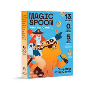 �}�W�b�N�X�v�[�� �`���R�`�b�v�N�b�L�[ �O���C���t���[ �V���A�� 198g Magic Spoon Chocolate Chip Cookie Grain-Free Cereal, 7oz Box �y�����񂹏��i�z