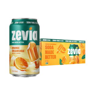 �[�r�A �[���V���K�[�\�[�_ �I�����W�N���[���V�N�� �\�[�_�|�b�v 355ml 8�{ Zevia Zero Sugar, 0 Calorie Orange Creamsicle Soda Pop, 12 fl oz, 8 Pack �y�����񂹏��i�z