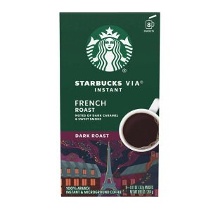 �X�^�[�o�b�N�X ���B�A �t�����`���[�X�g �C���X�^���g �_�[�N���[�X�g 8�{�� Starbucks VIA Instant French Roast, Instant Coffee, Dark Roast Coffee, 8 Packets �y�����񂹏��i�z