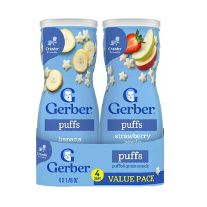 yXߋő勉MAX1400~OFFN[|zK[o[ Xe[W3 xr[t[hXibN oiiAbvXgx[ oGeBpbN 42g 4 Gerber Stage 3 Baby Food Snacks, Banana and Apple Strawberry
