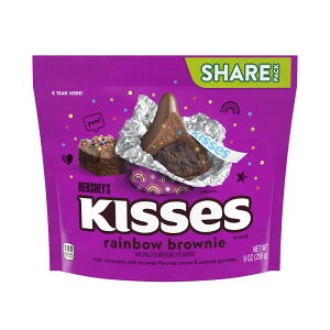 yő500~OFFN[|Lzn[V[Y LX C{[uEj[ VFApbN 255g Hershey's Kisses Rainbow Brownie Flavored Candy, Share Pack 9 oz y񂹏iz