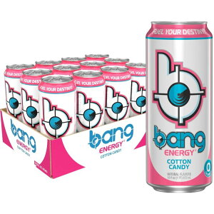 �o���O�G�i�W�[ �R�b�g���L�����f�B �V���K�[�t���[ �G�i�W�[�h�����N 473ml 12�{ Bang Energy Cotton Candy, Sugar-Free Energy Drink 16-Ounce Pack of 12 �y�����񂹏��i�z