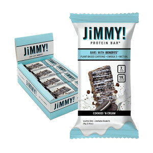 �W�~�[�I�v���e�C���o�[ �N�b�L�[���N���[���� 12���� JiMMY! Protein Bars Cookies 'N Cream 12 Count �y�����񂹏��i�z