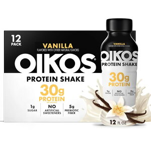 �I�C�R�X �v���e�C���V�F�C�N �o�j�� �^���p�N��30g 355ml 12�{�Z�b�g Oikos Protein Shake Vanilla 30g Protein 12 fl oz Bottle, 12 Count? �y�����񂹏��i�z