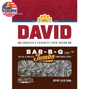 yő500~OFFN[|Lz[2Zbg]frbh BBQ Ђ܂̎ [Xg David BBQ Sunflower Seeds, 5.25 oz, (2 packs) Roasted and Salted {y񂹏iz