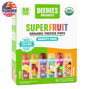 fB[r[Y I[KjNX X[p[t[c t[W[ |bvX oGeBpbN 50 DeeBee's Organics SuperFruit Freezie Pops Variety Pack (Pack of 50) {y񂹏iz