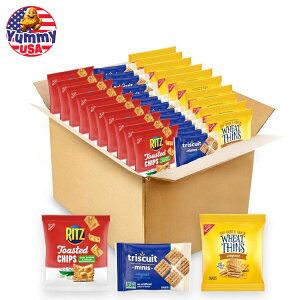 yő500~OFFN[|LzirXR NbJ[ oGeBpbN 40 bc gXPbg EB[g VY Nabisco Cracker Variety Pack, RITZ Wheat Thins Triscuit Crackers, 40 Snack Packs HׂTCY