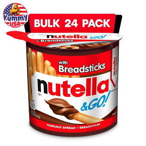 yő500~OFFN[|LzkeGOI w[[ibcRRAXvbh ubhXeBbN XibNJbv 24 Nutella & GO! Bulk 24 Pack, Hazelnut And Cocoa Spread With Breadsticks, Snack Cups, 1.8 Oz 