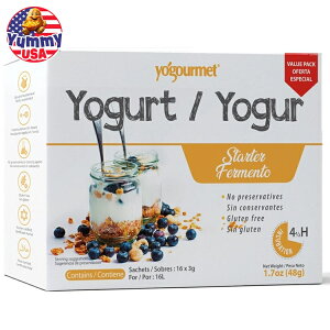yő500~OFFN[|Lz[O [OgX^[^[ pE_[ 3g×16 Yogourmet Yogurt Starter (16 Pack) Oet[ R[V n {y񂹏iz