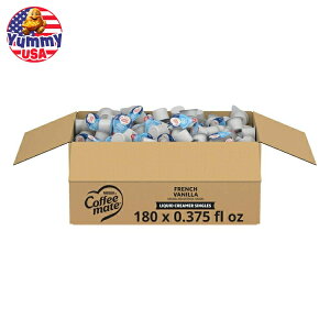 【最大500円OFFクーポン有】ネスレ コーヒーメイト コーヒークリーマー フレンチバニラ 液体クリーマー 180 個入り Nestle Coffee mate Coffee Creamer, French Vanilla, Box of 180 日本未発売【お取り寄せ商品