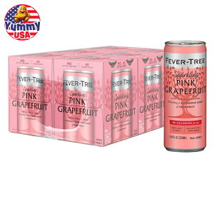 yő500~OFFN[|LztB[o[c[ Xp[NO sN O[vt[c 250ML 24ʃZbg Fever Tree Sparkling Pink Grapefruit - Premium Mixer 250 ML Cans - Pack of 24 {y񂹏i