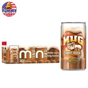yő500~OFFN[|Lz}O [grA \[_ 7.5IX ~j 10ʃZbg Mug Root Beer Soda, 7.5 Ounce Mini Cans, 10 Pack {y񂹏iz
