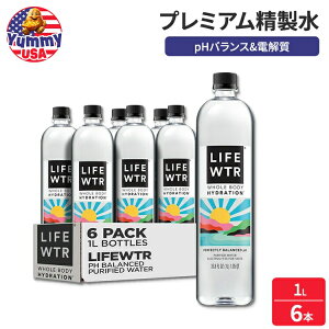 yő500~OFFN[|LzCtWTR v~A 1L 6{ LIFEWTR Premium Purified Water pH Balanced with Electrolytes, 1L (Pack of 6) { e y񂹏iz