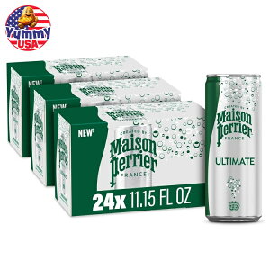 ]yG AeBbg Xp[NO EH[^[ 330ml 8×3pbN Maison Perrier Ultimate Sparkling Water, 11.15 Fl Oz Cans, 8 Count, 3 Pack {y񂹏iz