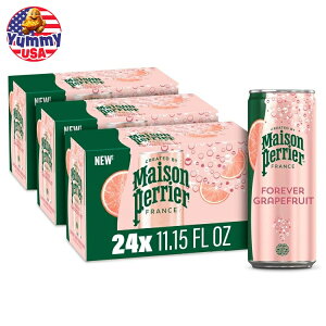 yő500~OFFN[|Lz]yG AeBbg Xp[NO EH[^[ O[vt[ct[o[ 330ml 8×3pbN Maison Perrier Ultimate Sparkling Water Grapefruit Flavored 11.15 Fl Oz Cans, 