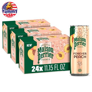yő500~OFFN[|Lz]yG AeBbg Xp[NO EH[^[ s[`t[o[ 330ml 8×3pbN Maison Perrier Ultimate Sparkling Water Peach Flavored 11.15 Fl Oz Cans, 8 Count, 3 Pack 