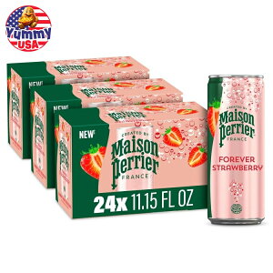 yő500~OFFN[|Lz]yG AeBbg Xp[NO EH[^[ Xgx[t[o[ 330ml 8×3pbN Maison Perrier Ultimate Sparkling Water Strawberry Flavored 11.15 Fl Oz Cans, 8 Coun