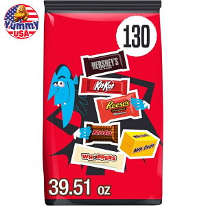 yő500~OFFN[|Lzn[V[Y ~j`AA\[gt[o[ nEBLfB oNobO 1.12kg 130 Hershey Miniatures Assorted Flavored, Halloween Candy Bulk Bag, 39.51 oz (130 Pieces)CO 