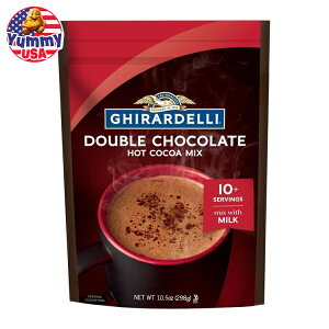 yő500~OFFN[|LzMf `R[g Jpj[ zbg`R[g pE` _u`R[g 298g(10.5 oz) Ghirardelli Chocolate Company Hot Chocolate Pouch, Double Chocolate, 10.5 Ounce {