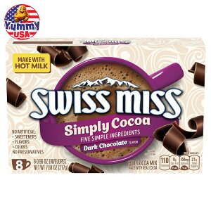 yő500~OFFN[|LzXCX~X Vv[RRA zbgRRA~bNX _[N`R[g 8×12Zbg Swiss Miss Simply Cocoa Dark Chocolate Flavor Hot Cocoa Mix {y񂹏