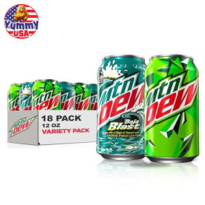 }Eef[ 2 t[o[ onuXg oGeBpbN (onuXgAIWi f[) 360ml 18{ Mountain Dew, 2 Flavor Variety Pack (Baja Blast, Original Dew), 12 Fl Oz Cans e Y_ 