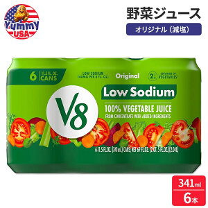 yő500~OFFN[|LzV8  igE IWi 100% ؃W[X 341ml (11.5 fl oz)  6{ V8 Low Sodium Original 100% Vegetable Juice, 11.5 fl oz Can (6 Pack) { e sgpy
