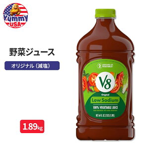 yő500~OFFN[|LzV8  igE IWi 100% ؃W[X 1.89L (64 fl oz) V8 Low Sodium Original 100% Vegetable Juice, 64 fl oz Bottle { e sgpy񂹏iz