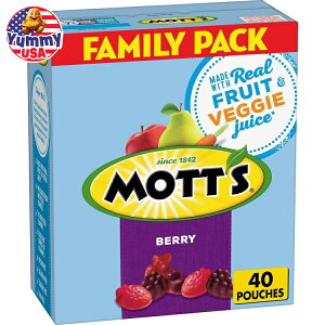yő1040~OFFN[|Lzbc t[ct[o[XibN x[ 40pbN Mott's Fruit Flavored Snacks, Berry 40 ct {y񂹏iz