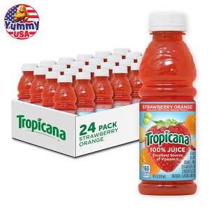 yő500~OFFN[|LzgsJ[i 100% W[X IWXgx[ 24{ Tropicana 100% Juice, Orange Strawberry, 10 Fl Oz Bottle (Pack of 24) { e CO y񂹏iz