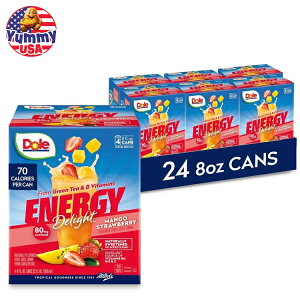 yő500~OFFN[|Lzh[ GiW[ fBCg t[o[ t[c W[X hN }S[ Xgx[ 4i24ʁj Dole Energy Delight Flavored Fruit Juice Drink, Mango Strawberry {