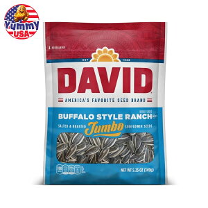 fCrbh obt@[ X^C ` t[o[  [Xg W{ Ђ܂̎ 149g(5.25 oz) 12 pbN DAVID Buffalo Style Ranch Flavored Salted and Roasted Jumbo Sunflower Seeds, 5.25 OZ e y