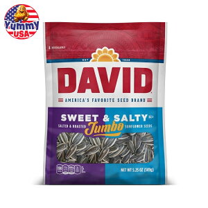 fCrbh XC[g\eB [Xg W{ Ђ܂̎ 149g(5.25 oz) 12 pbN DAVID Seeds Sweet and Salty Salted and Roasted Jumbo Sunflower Seeds, 5.25 OZ Bags, 12 Pack { e y񂹏