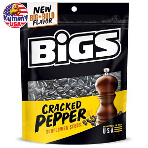 BIGS NbNhybp[Tt[V[h Pgth[XibN 5.35IX܁i12pbNjBIGS Cracked Pepper Sunflower Seeds Keto Friendly Snack 5.35-oz. Bag (Pack of 12) { e y