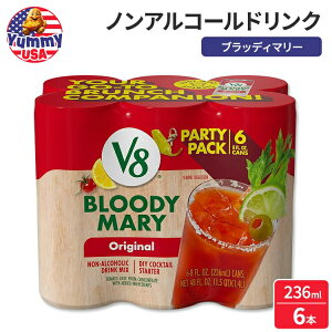 V8 ubfB }[ ~bNX 236ml  6{ Bloody Mary Mix, 8 fl oz Can (Pack of 6) { e mAR[hN~bNXy񂹏iz