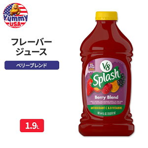 yő500~OFFN[|LzV8 XvbV x[uh t[o[W[X 1.9L Splash Berry Blend Flavored Juice Beverage, 64 fl oz Bottle r^~ { eʁy񂹏iz