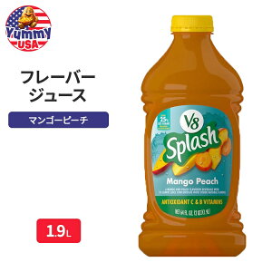 yő500~OFFN[|LzV8 XvbV }S[s[` t[o[ W[X 1.9L Splash Mango Peach Flavored Juice Beverage, 64 fl oz Bottle r^~ { e y񂹏iz