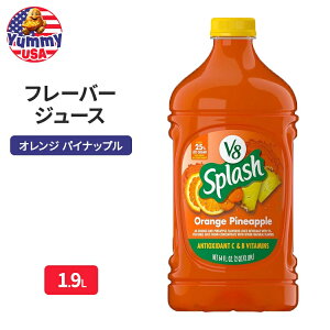 V8 XvbV IW pCibv t[o[ W[X 1.9L Splash Orange Pineapple Flavored Juice Beverage, 64 FL OZ Bottle r^~ { e y񂹏iz
